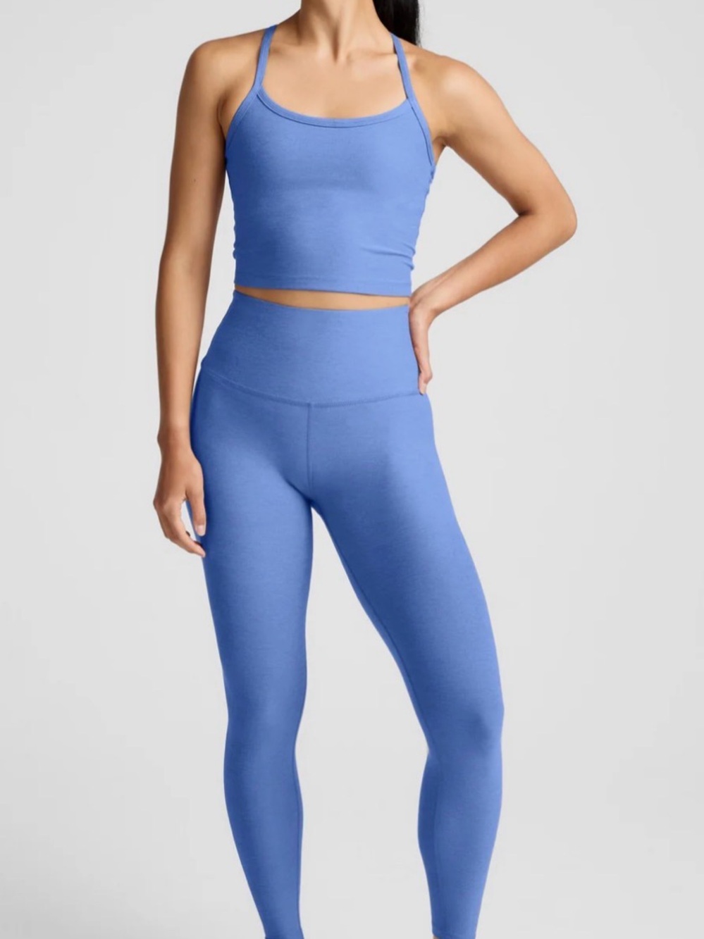 Beyond Yoga Spacedye Caught In The Midi High Waisted Legging, XS, Wild Blue Flow